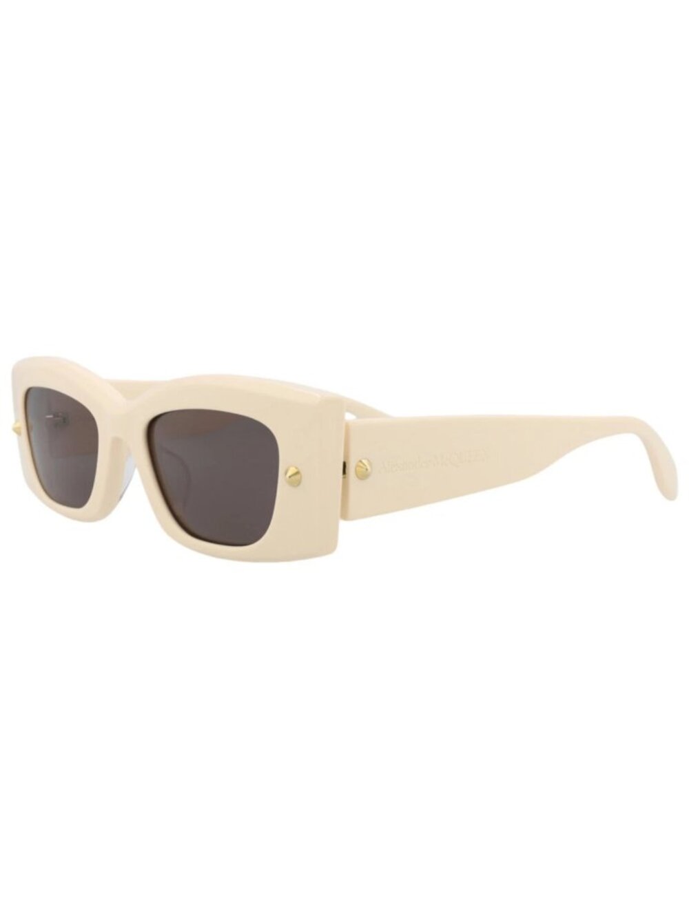 New Alexander McQueen Women's Sunglasses Square Rectangle Recycled Acetate Frame